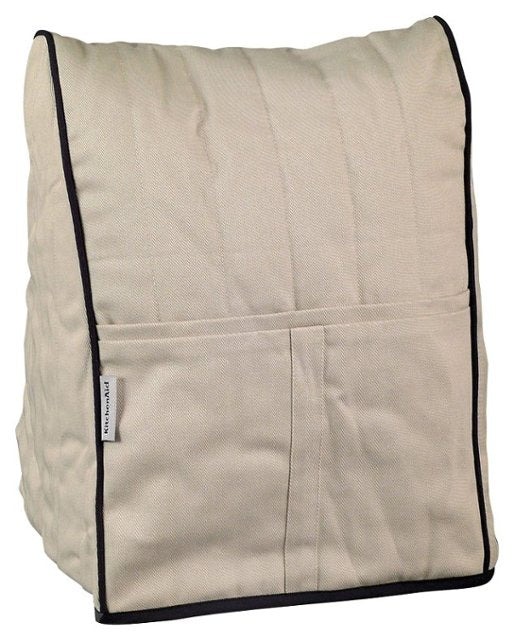 KitchenAid – KMCC1KB Cloth Cover for KitchenAid Tilt-Head Stand Mixers – Khaki Bone/Black